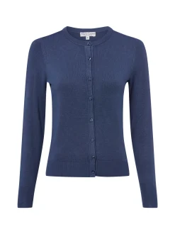 Marie Lund Damen Strickjacke in indigo - Ärmel: langarm