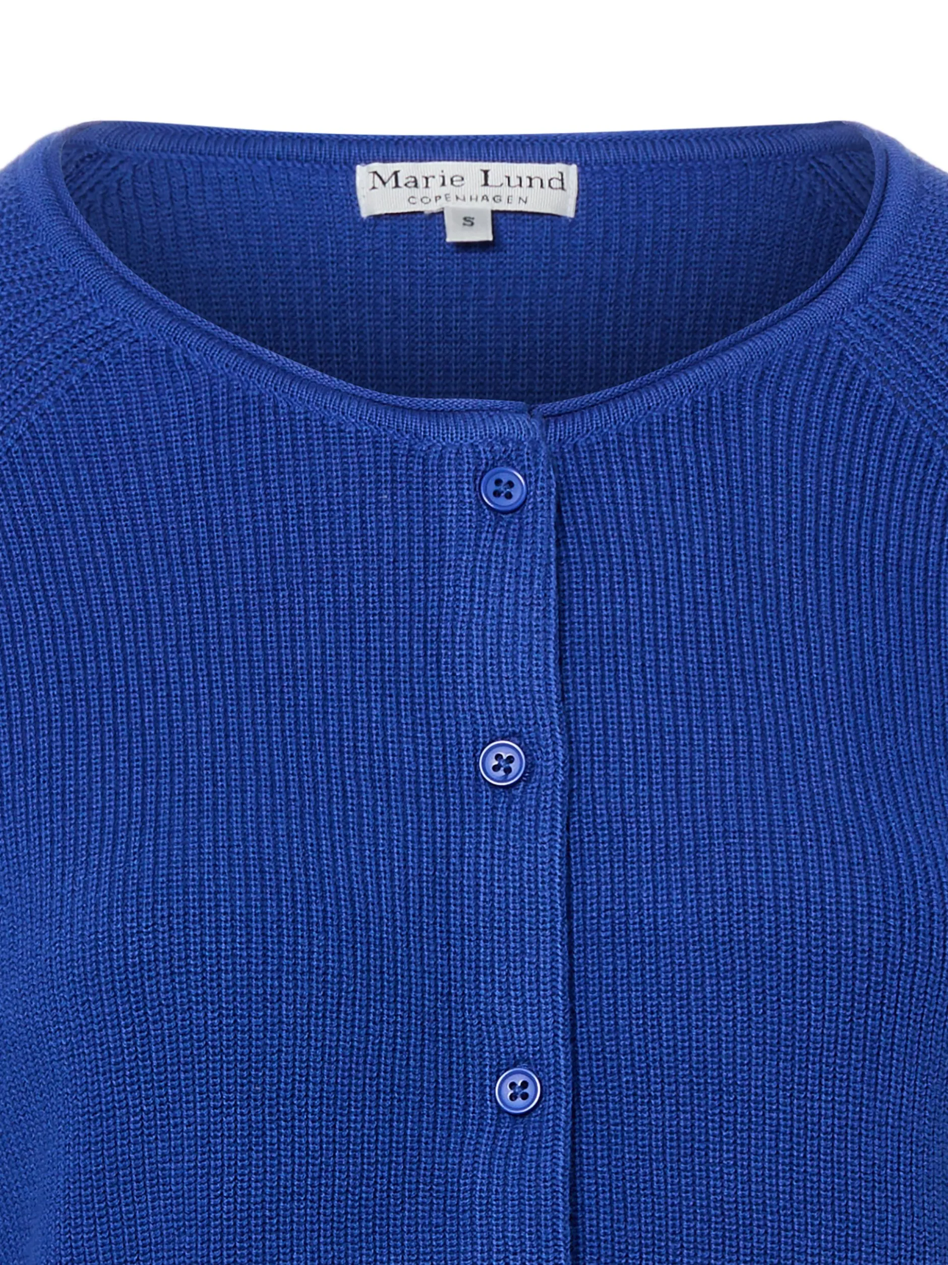 Marie Lund Damen Strickjacke in indigo - Ärmel: langarm
