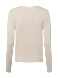 Marie Lund Damen Strickjacke in kitt - Ärmel: langarm