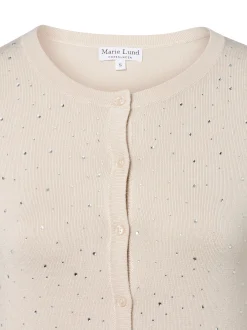 Marie Lund Damen Strickjacke in kitt - Ärmel: langarm
