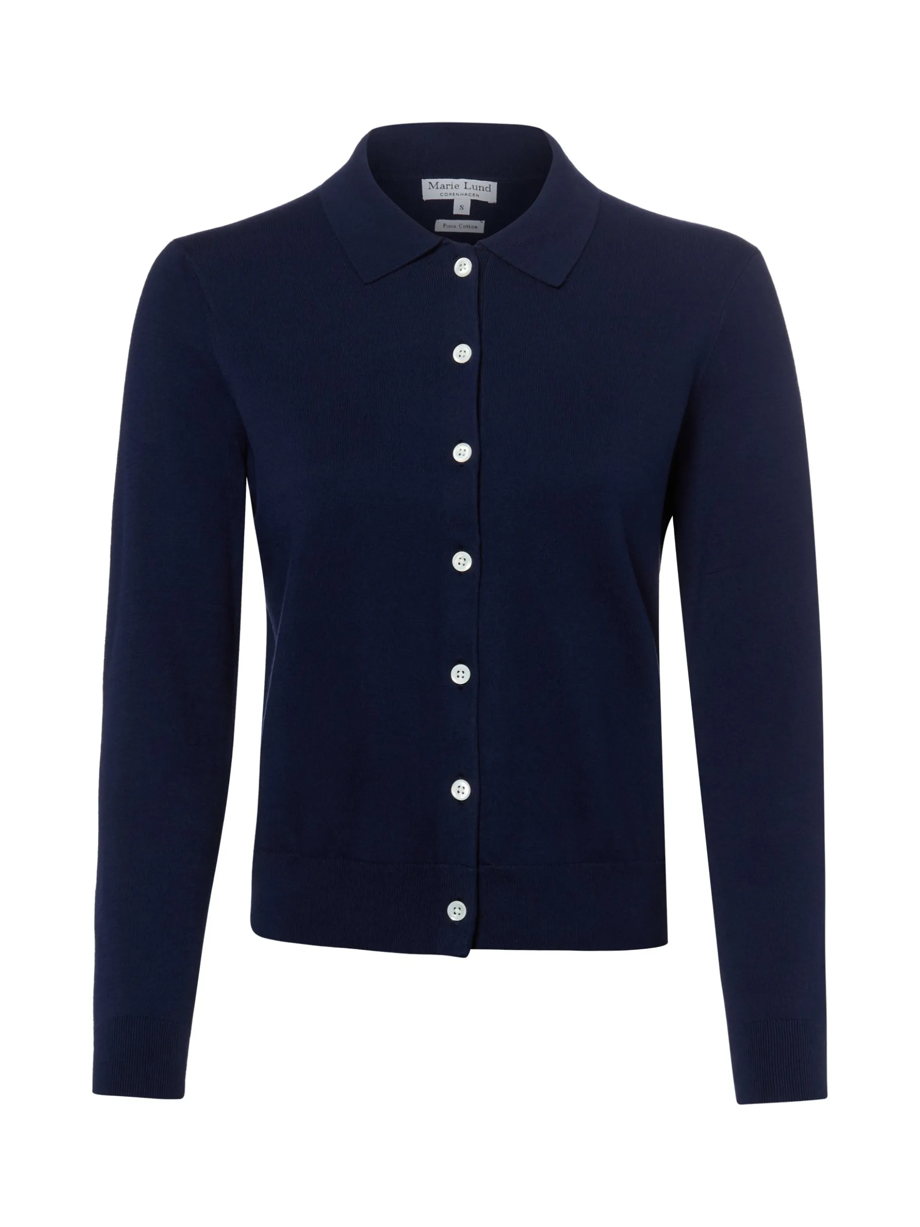 Marie Lund Damen Strickjacke in marine - Ärmel: langarm