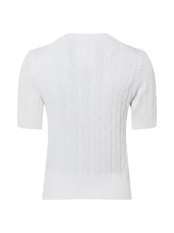 Marie Lund Damen Strickjacke in weiß - Ärmel: kurzarm