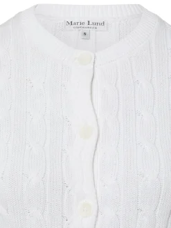 Marie Lund Damen Strickjacke in weiß - Ärmel: kurzarm
