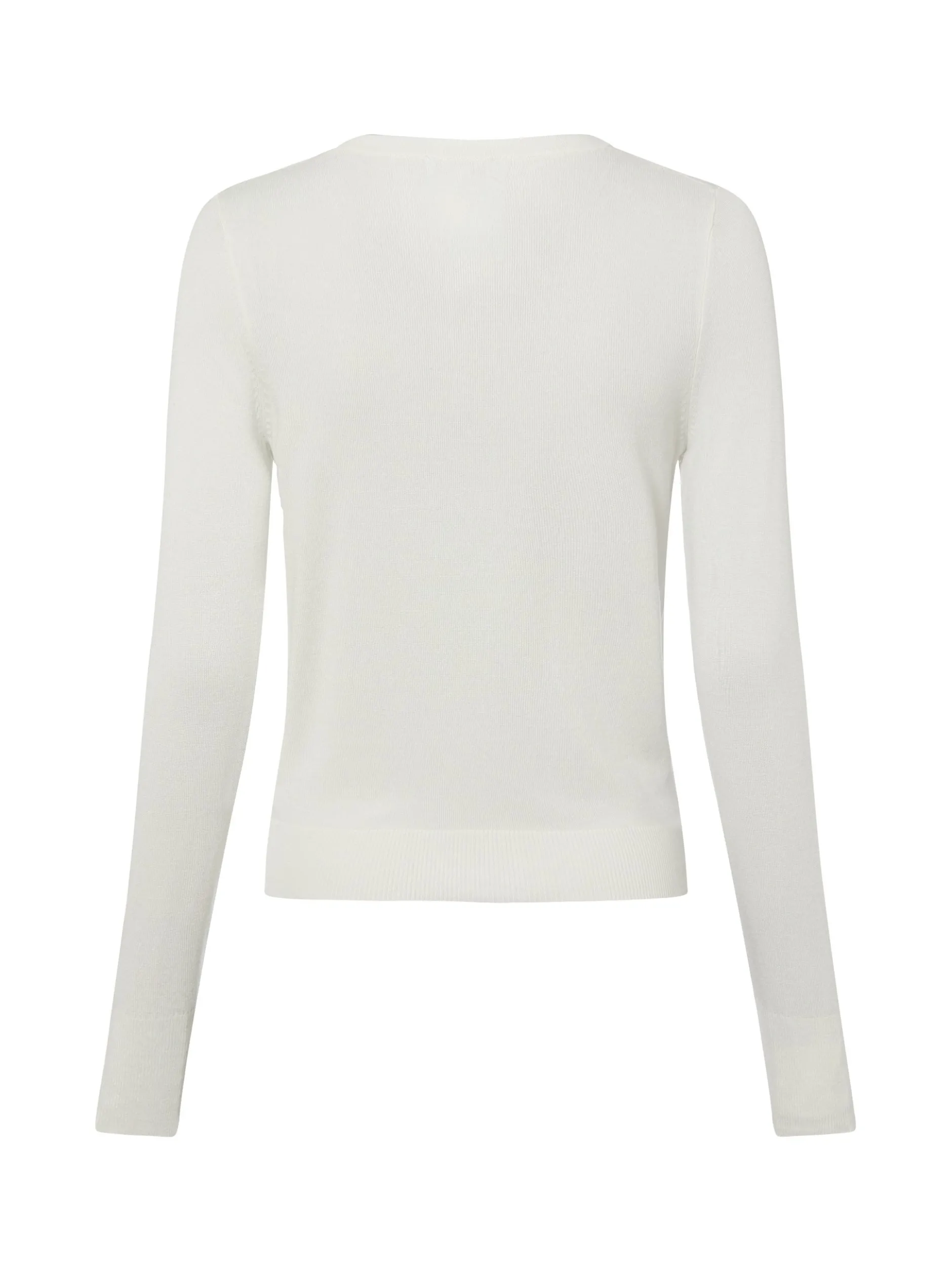 Marie Lund Damen Strickjacke in weiß - Ärmel: langarm