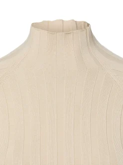 Marie Lund Damen Strick-Langarmshirt in beige