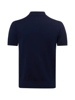 Marie Lund Damen Strick-Poloshirt in indigo