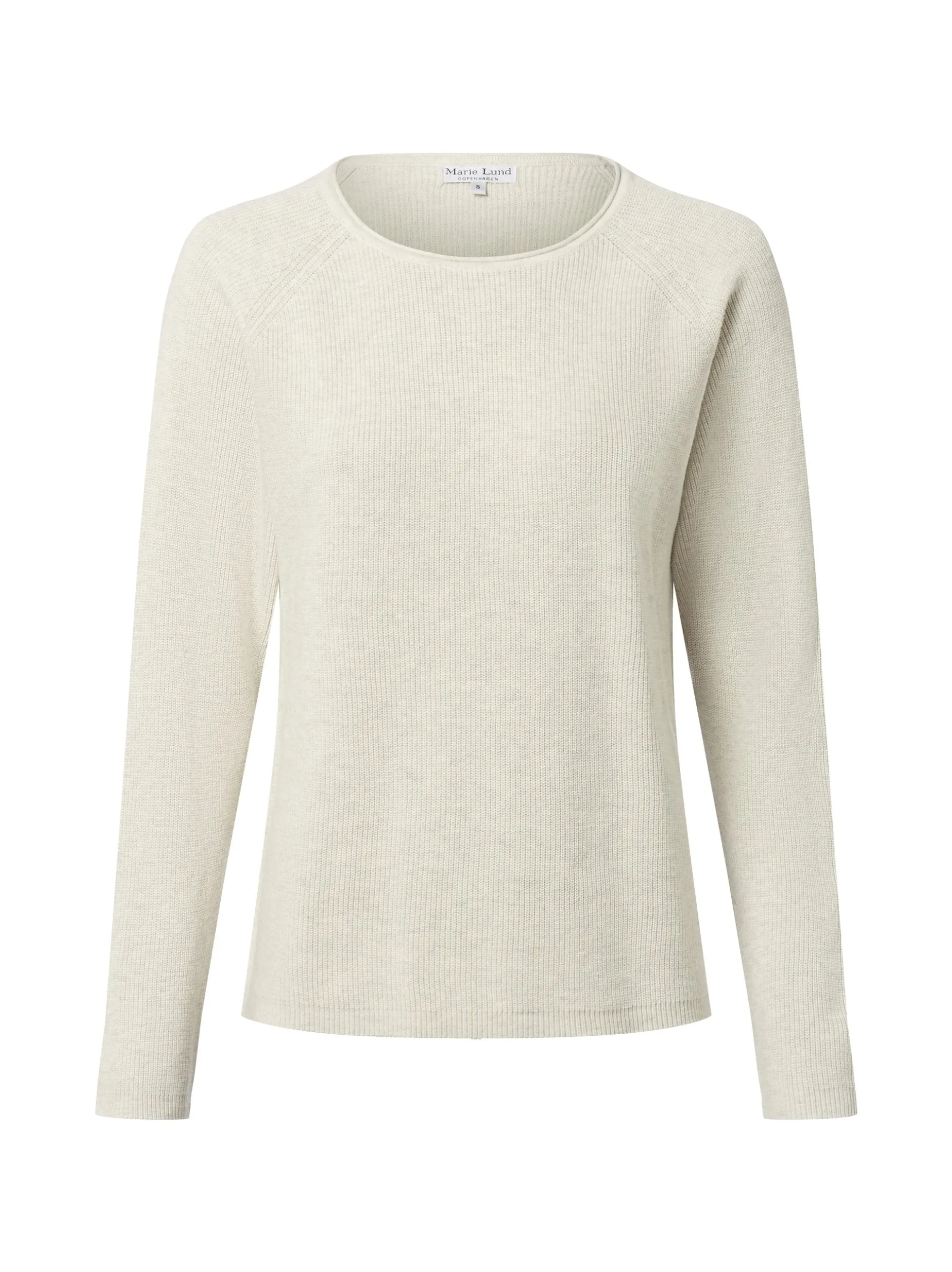 Marie Lund Damen Strickpullover in hellgrau