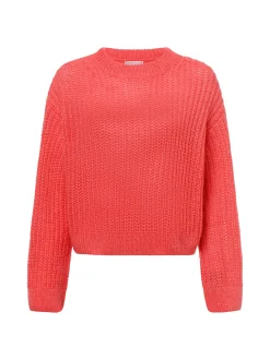 Marie Lund Damen Strickpullover in koralle