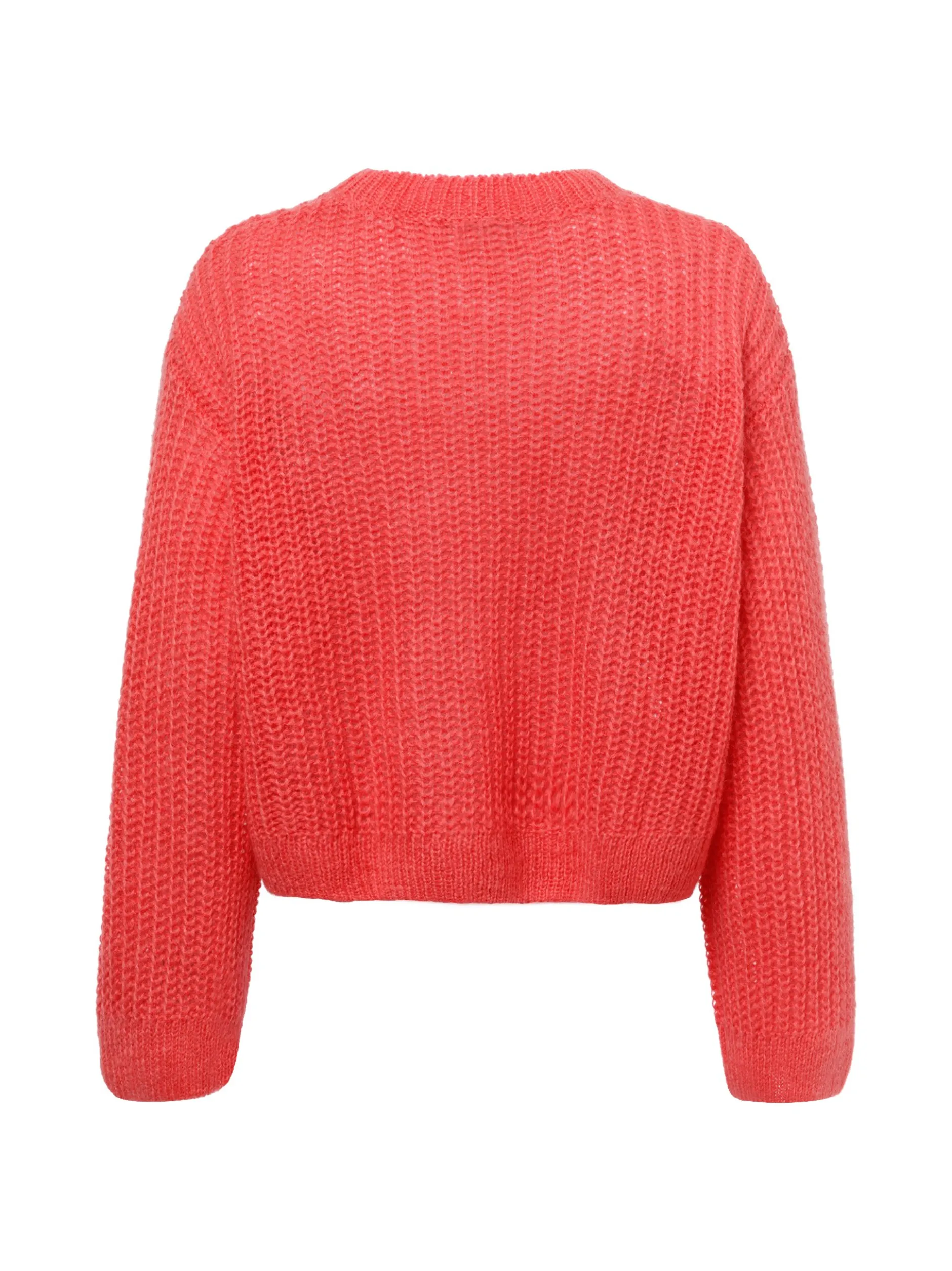 Marie Lund Damen Strickpullover in koralle