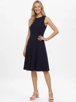 Marie Lund Damen Sweatkleid in marine - Ärmel: ohne Arm