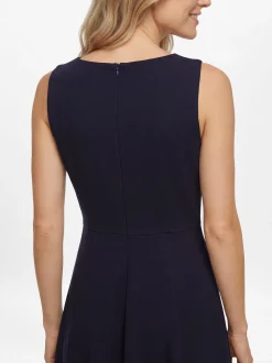 Marie Lund Damen Sweatkleid in marine - Ärmel: ohne Arm