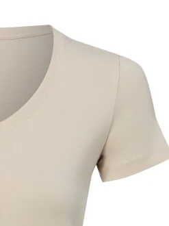 Marie Lund Damen T-Shirt in beige - Ärmel: kurzarm