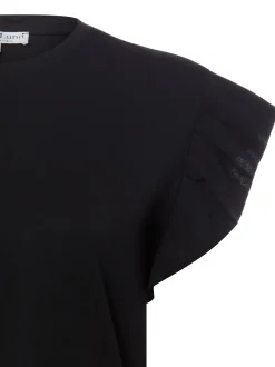 Marie Lund Damen T-Shirt in schwarz - Ärmel: extra kurz