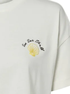 Marie Lund Damen T-Shirt in weiß - Ausschnitt: Rundhals