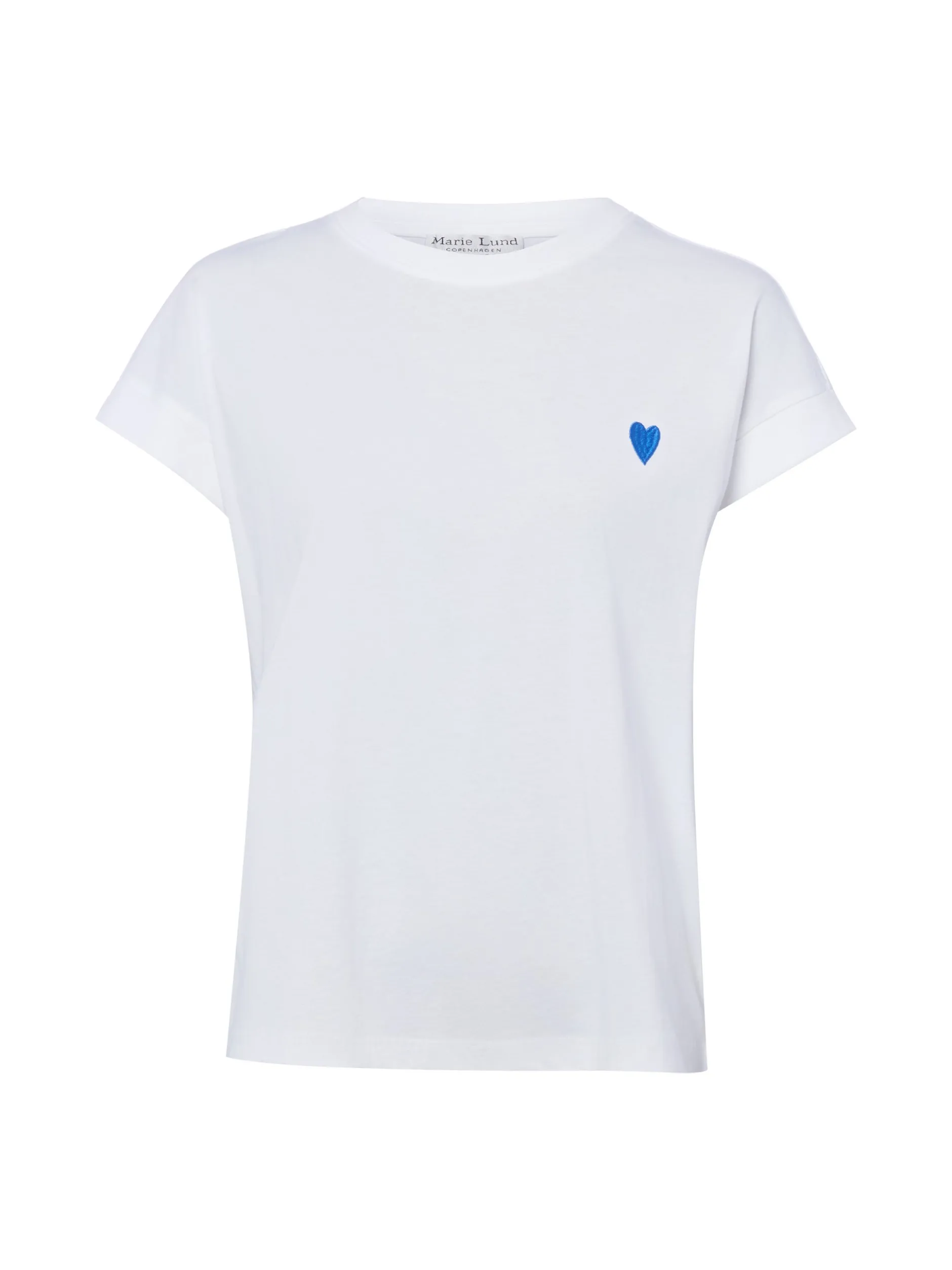 Marie Lund Damen T-Shirt in weiß - Ausschnitt: Rundhals