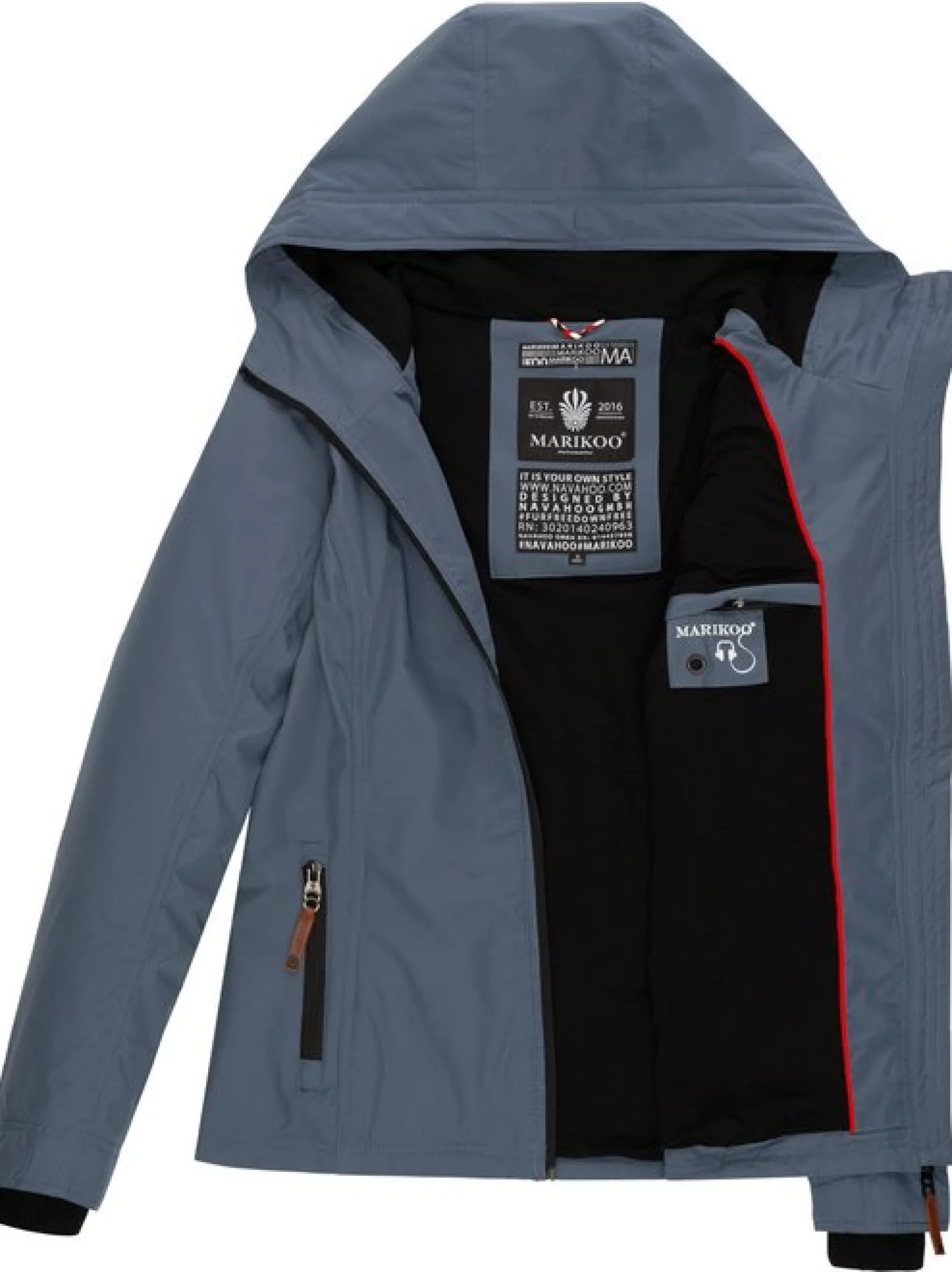 Marikoo Damen Übergangsjacke - Brombeere in blau