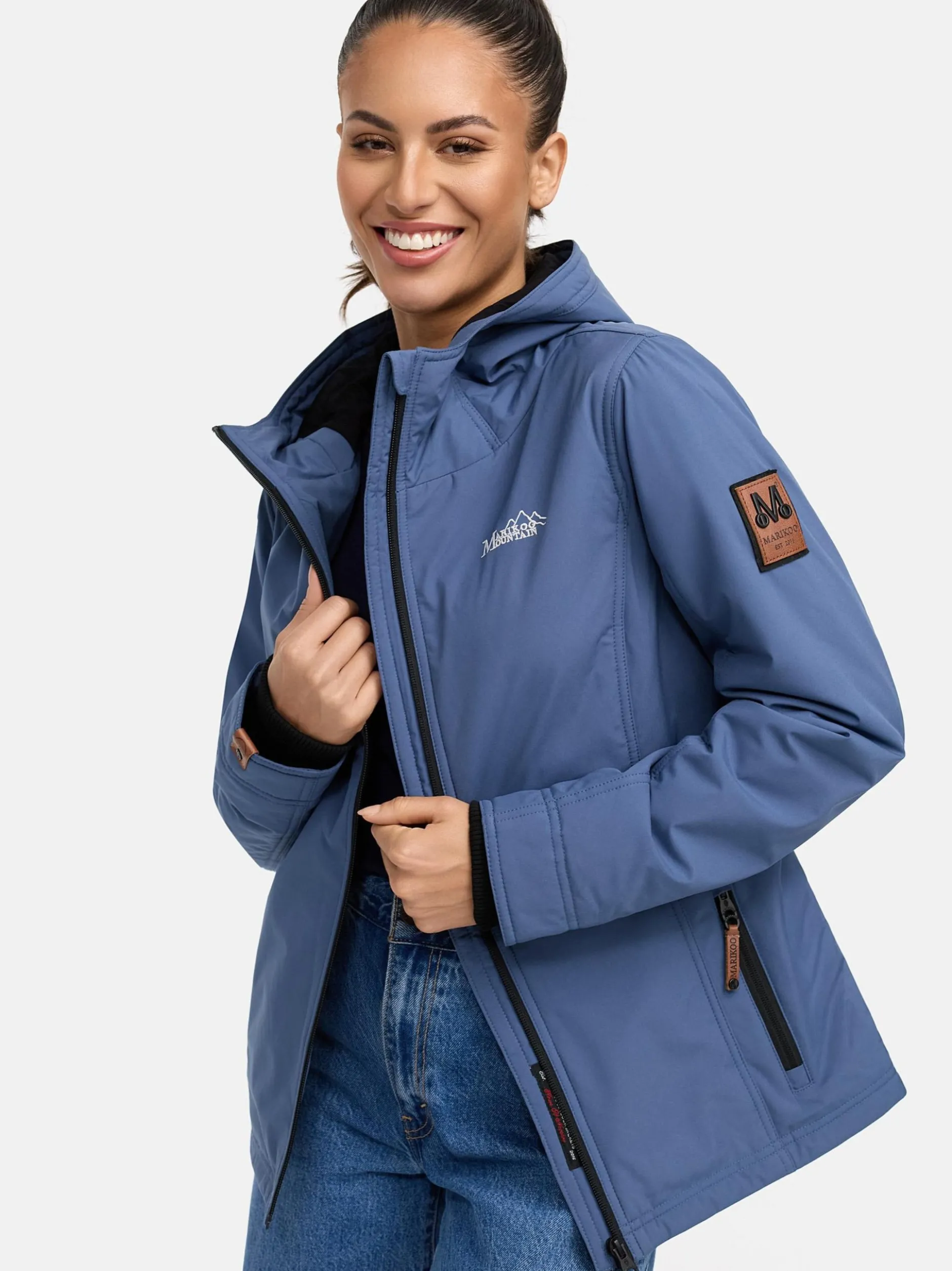 Marikoo Damen Übergangsjacke - Brombeere in blau