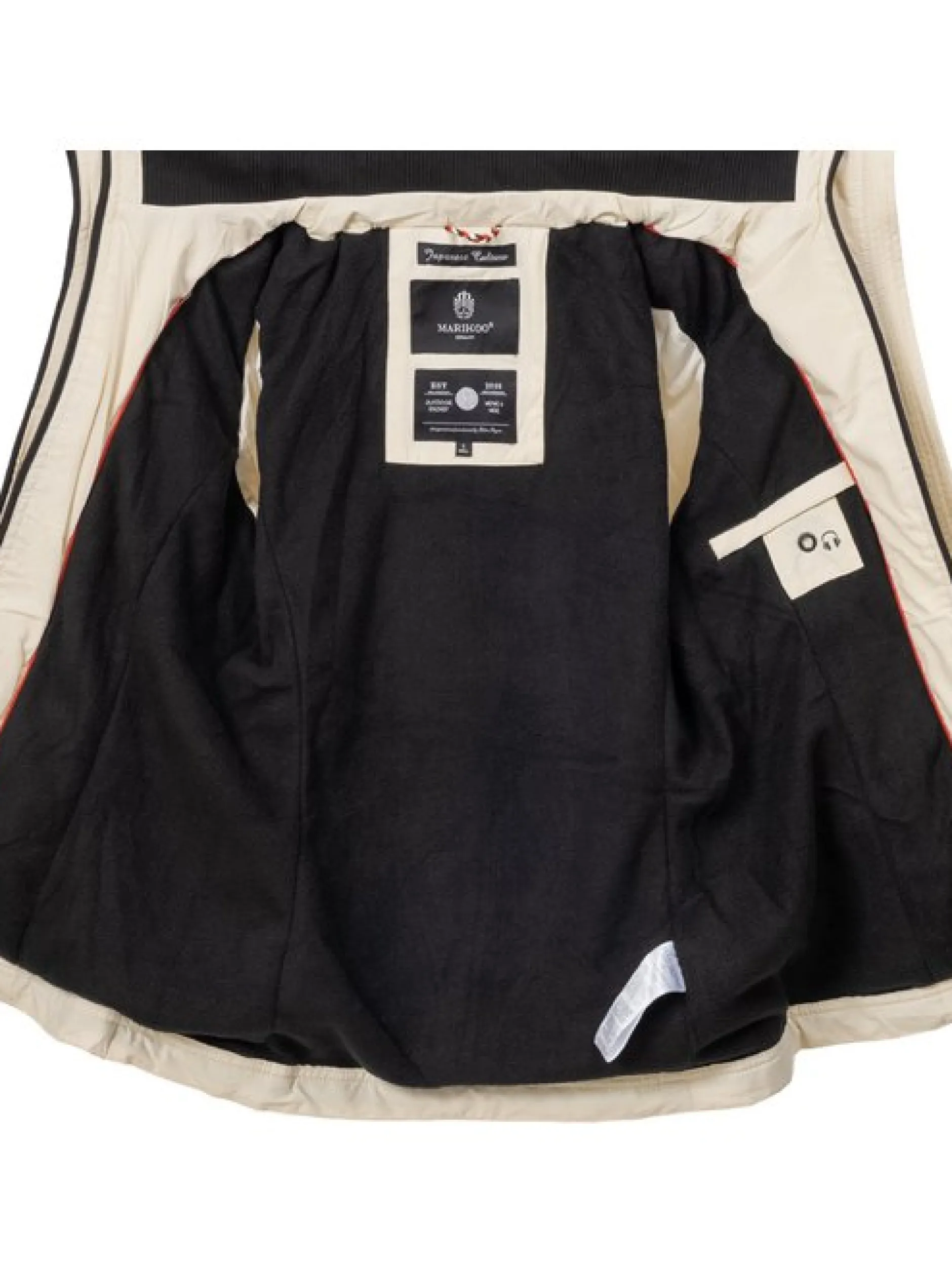 Marikoo Damen Übergangsjacke - Erdbeere in beige