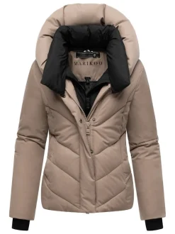 Marikoo Damen Steppjacke - Nadiraa 16 in taupe
