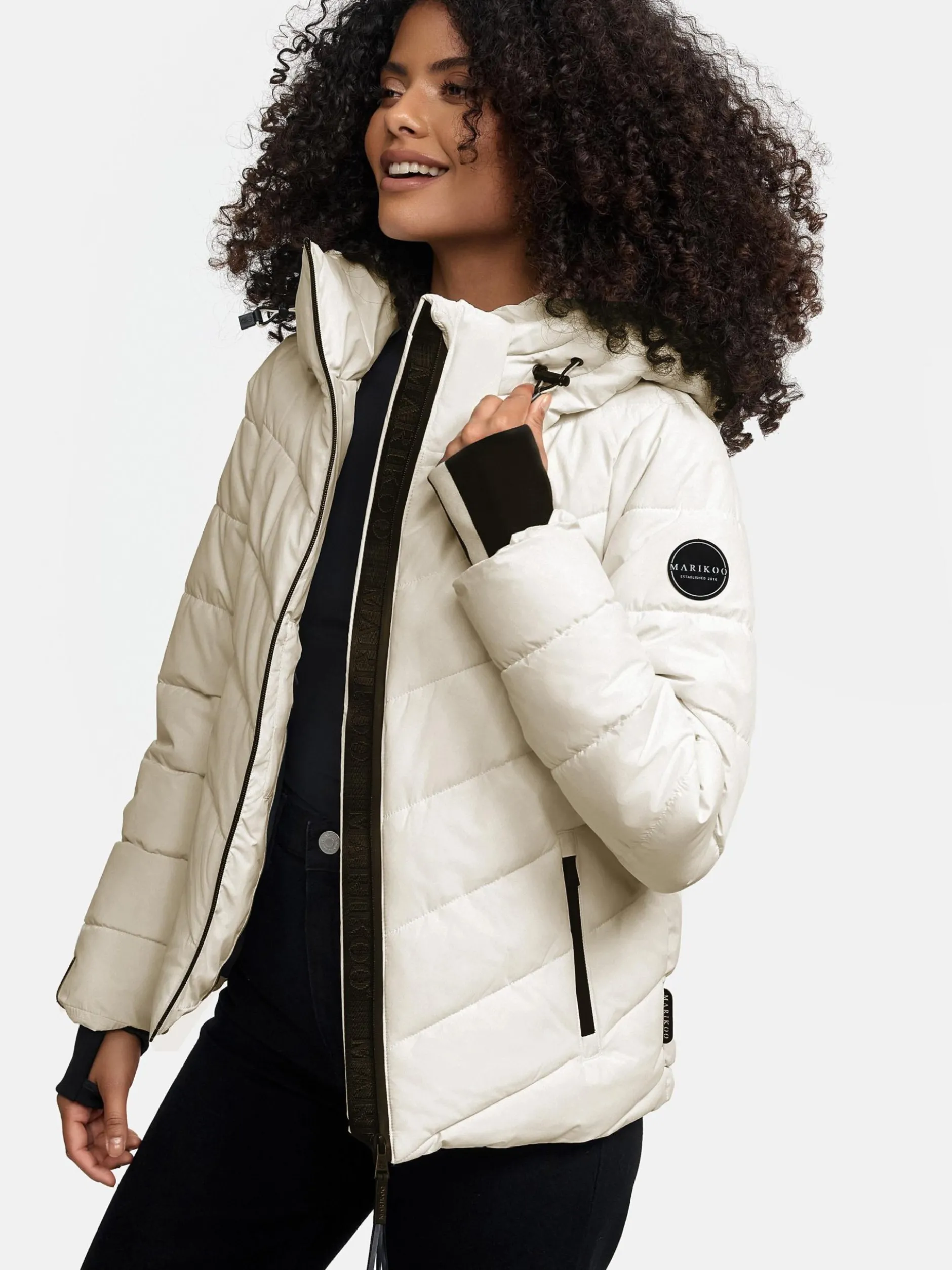 Marikoo Damen Steppjacke - Samuiaa XVI in weiß