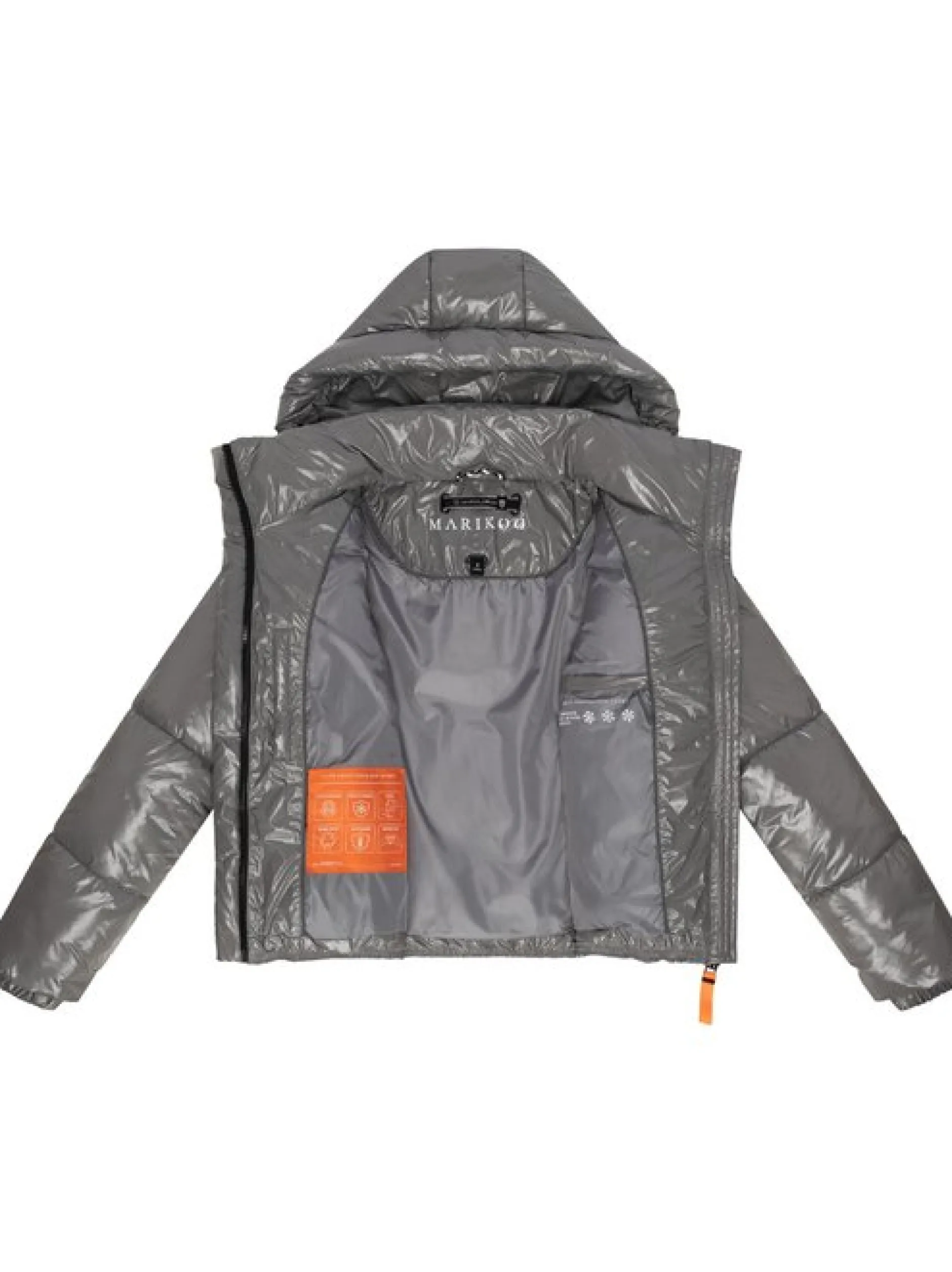 Marikoo Damen Steppjacke - Skyraa 16 in grau