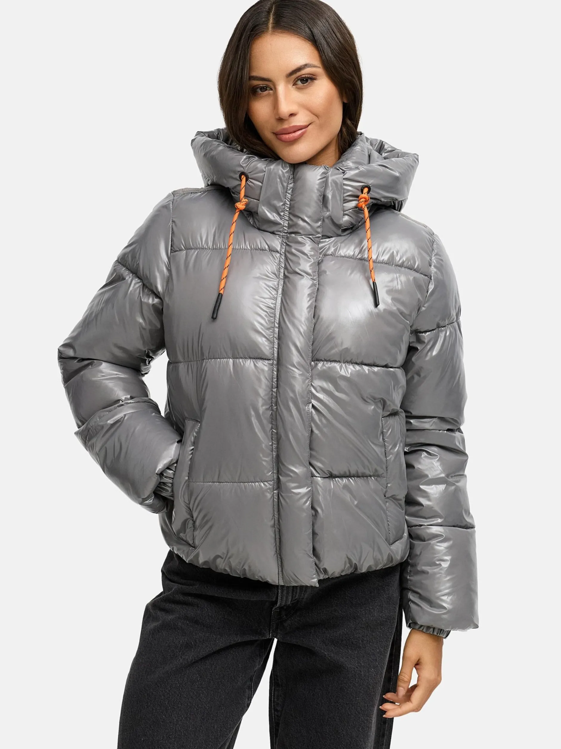 Marikoo Damen Steppjacke - Skyraa 16 in grau
