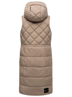 Marikoo Damen Steppweste - Narikaa 16 in taupe