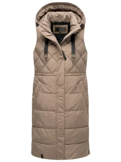 Marikoo Damen Steppweste - Narikaa 16 in taupe