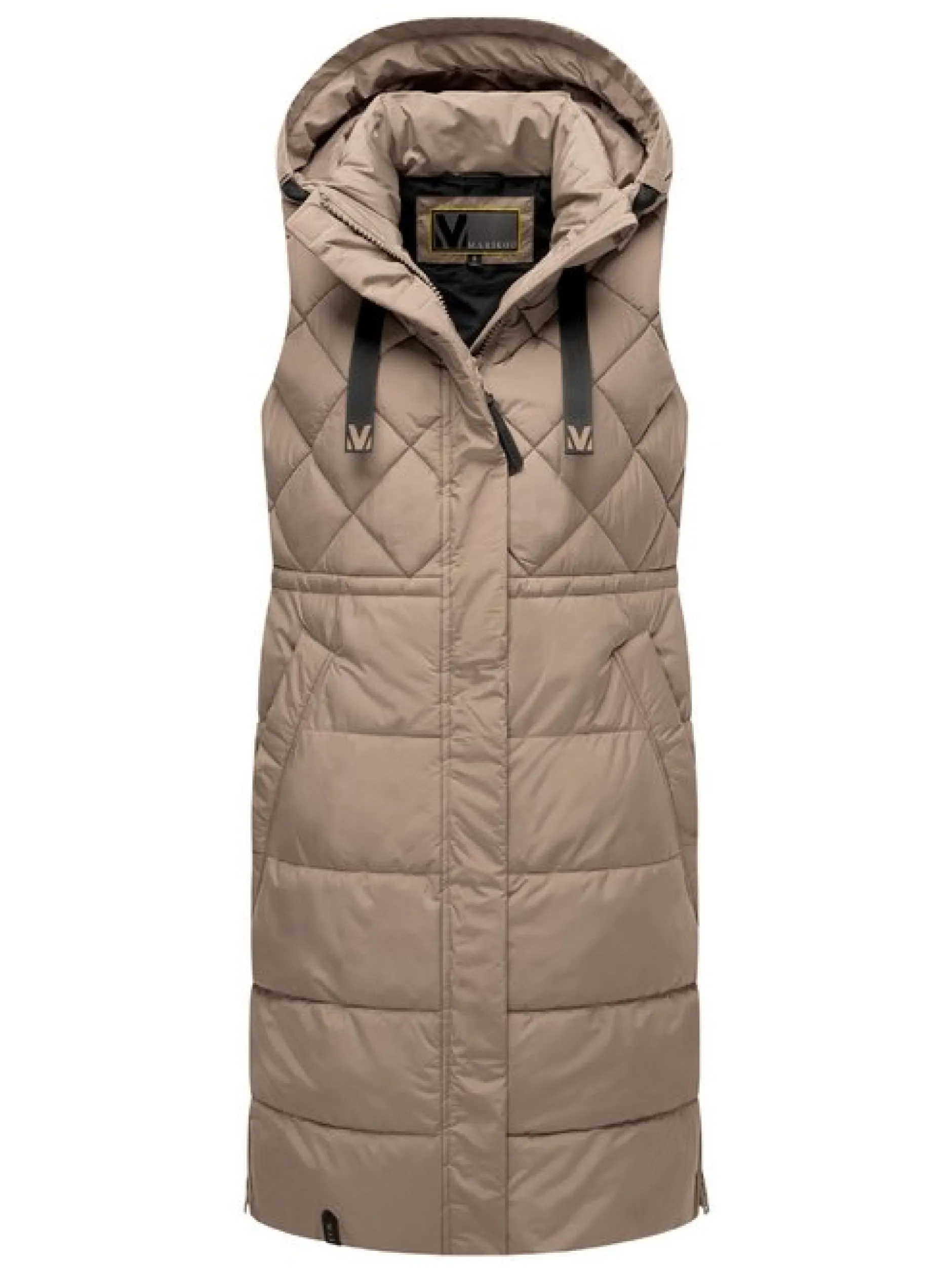 Marikoo Damen Steppweste - Narikaa 16 in taupe