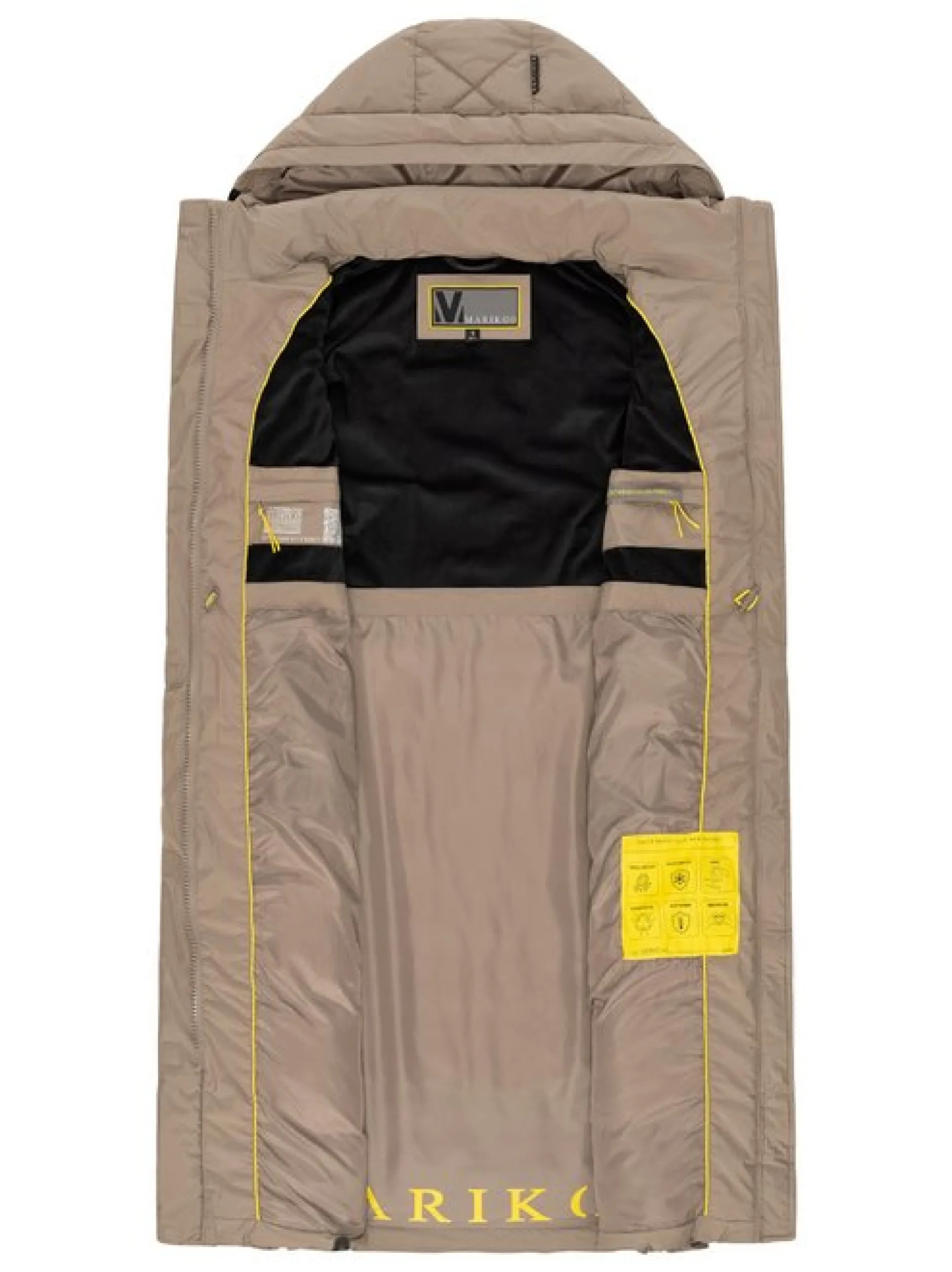 Marikoo Damen Steppweste - Narikaa 16 in taupe
