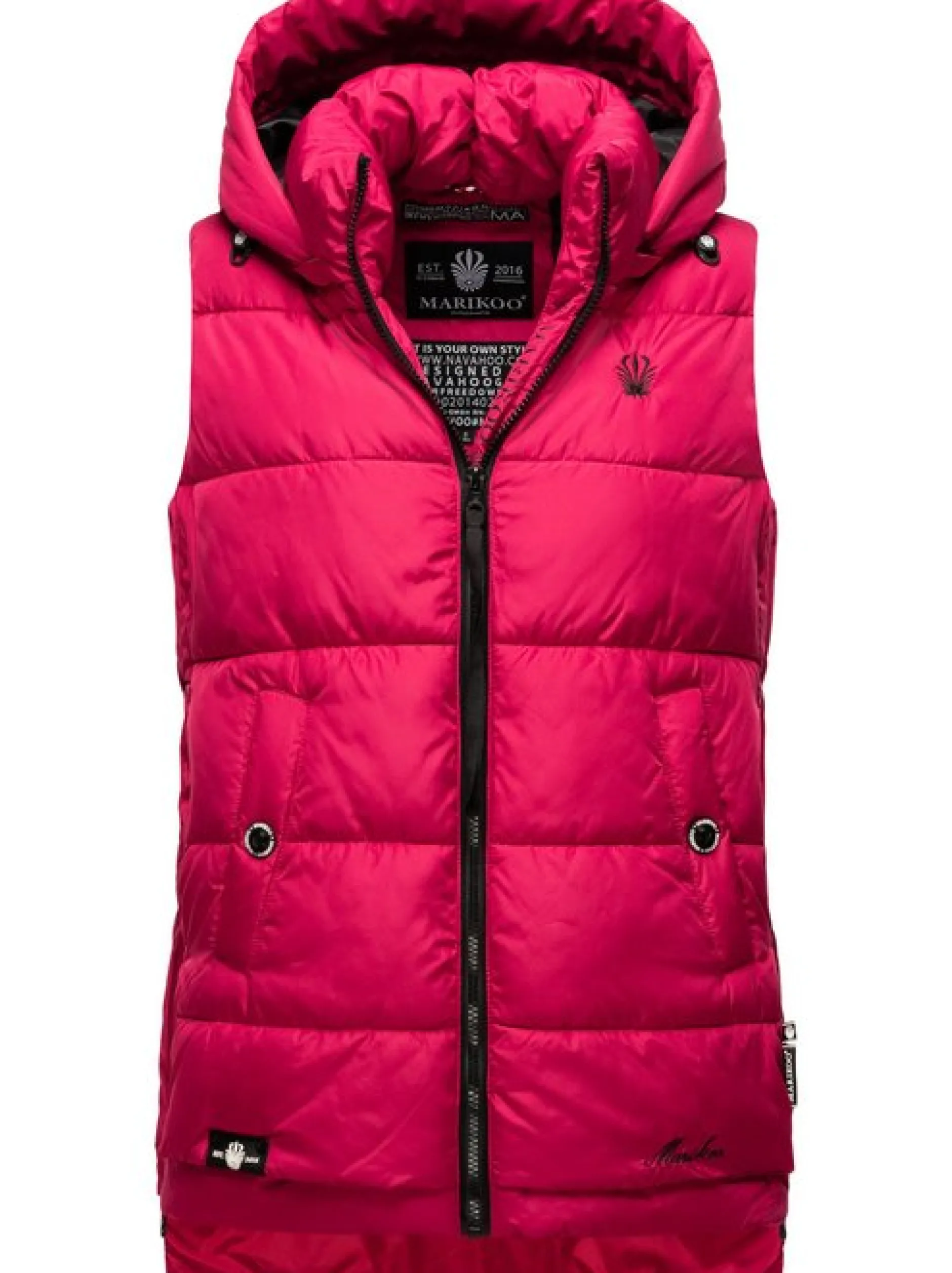 Marikoo Damen Steppweste - Zarinaa in fuchsia