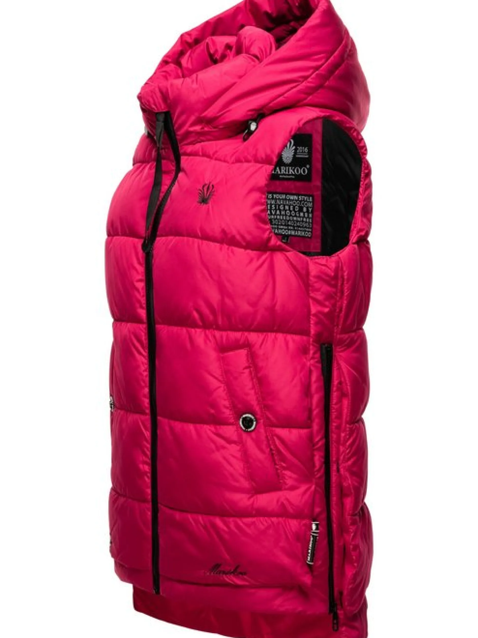 Marikoo Damen Steppweste - Zarinaa in fuchsia