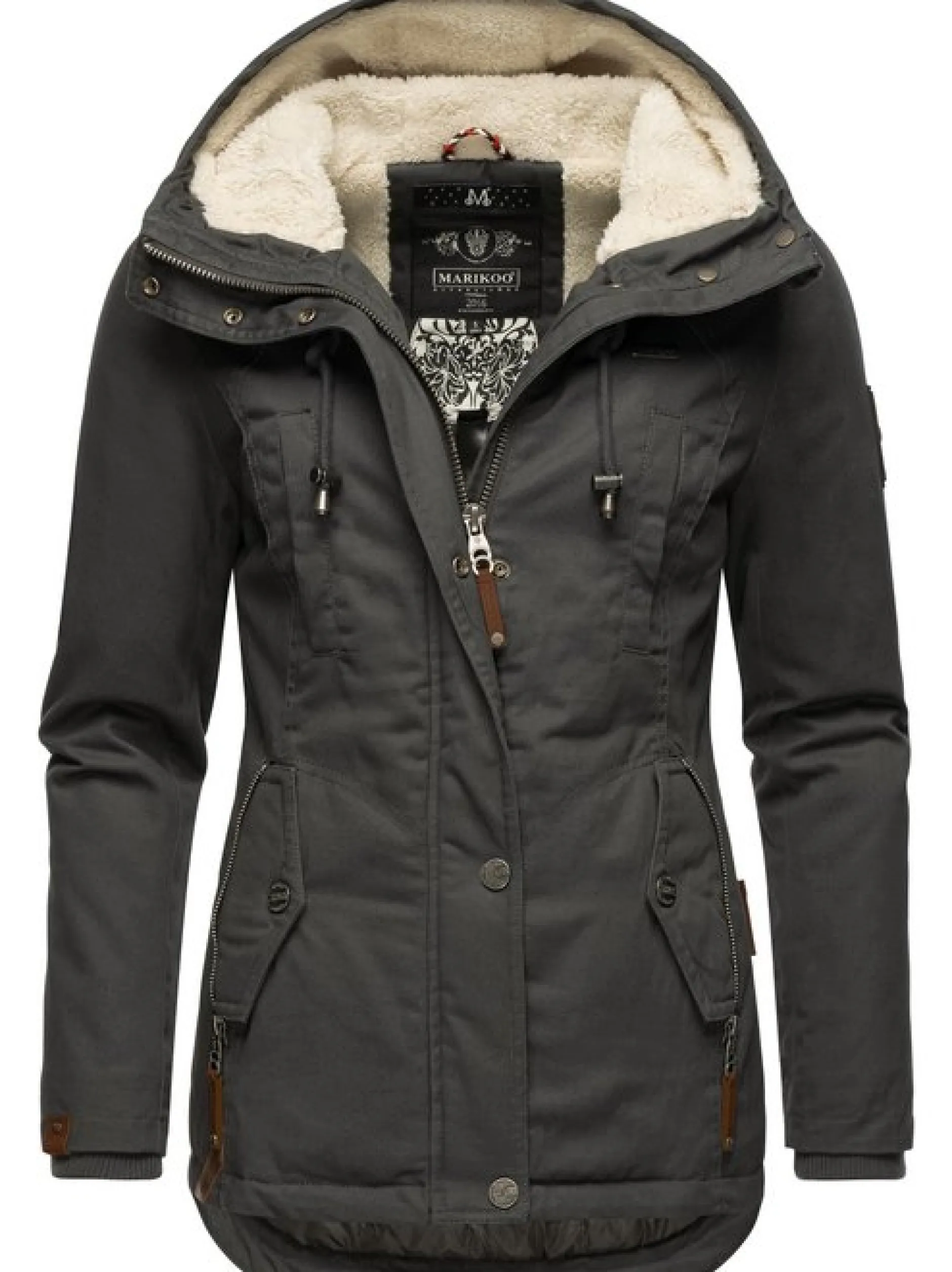 Marikoo Damen Winterjacke - Bikoo in anthrazit
