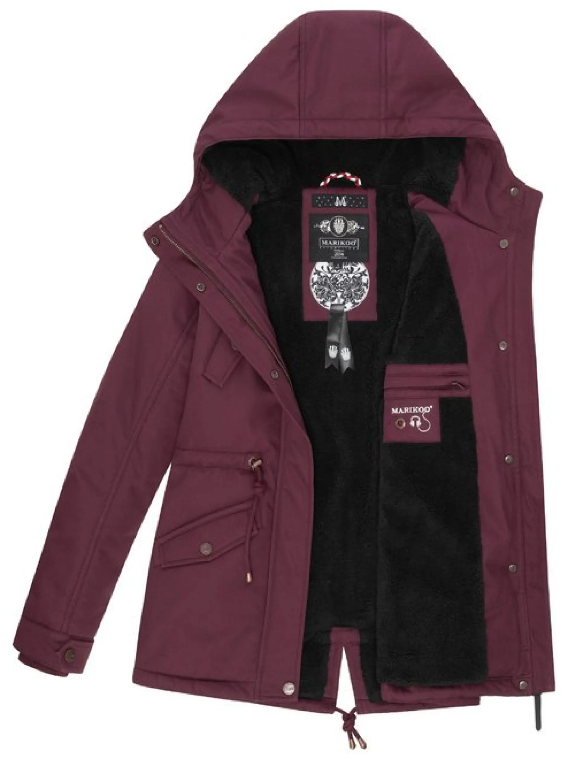 Marikoo Damen Winterjacke - Manolya in bordeaux