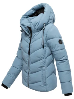Marikoo Damen Winterjacke - Sahnemausii in hellblau