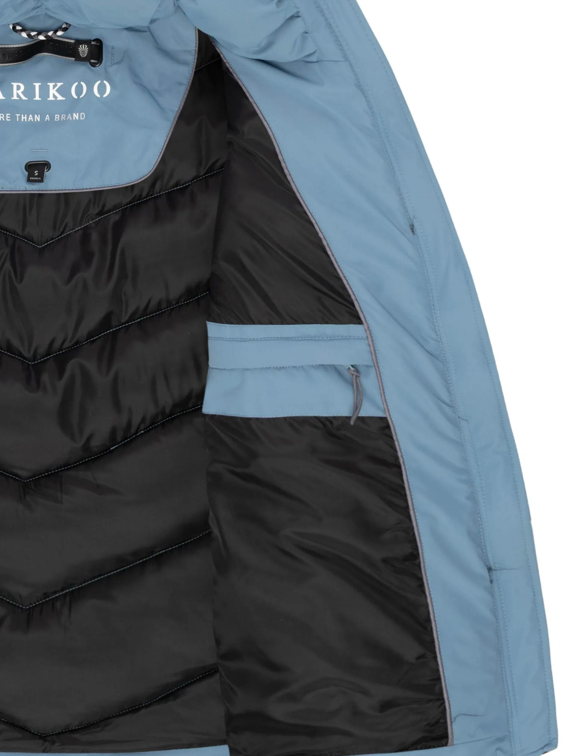 Marikoo Damen Winterjacke - Sahnemausii in hellblau