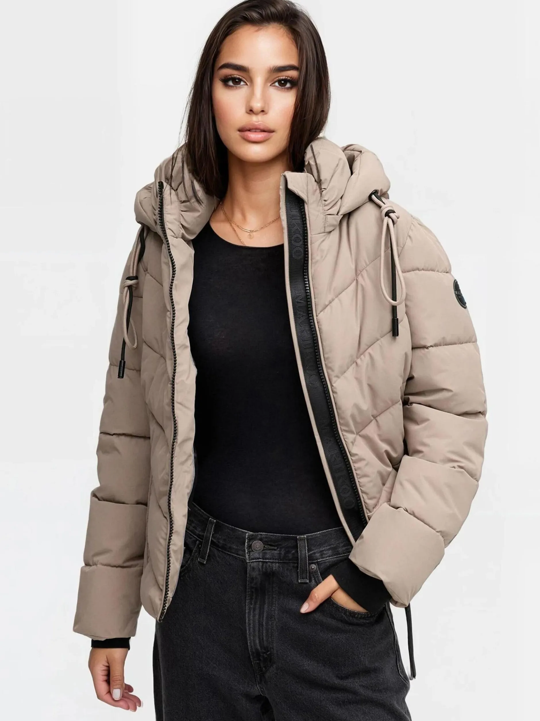 Marikoo Damen Winterjacke - Sahnemausii in taupe