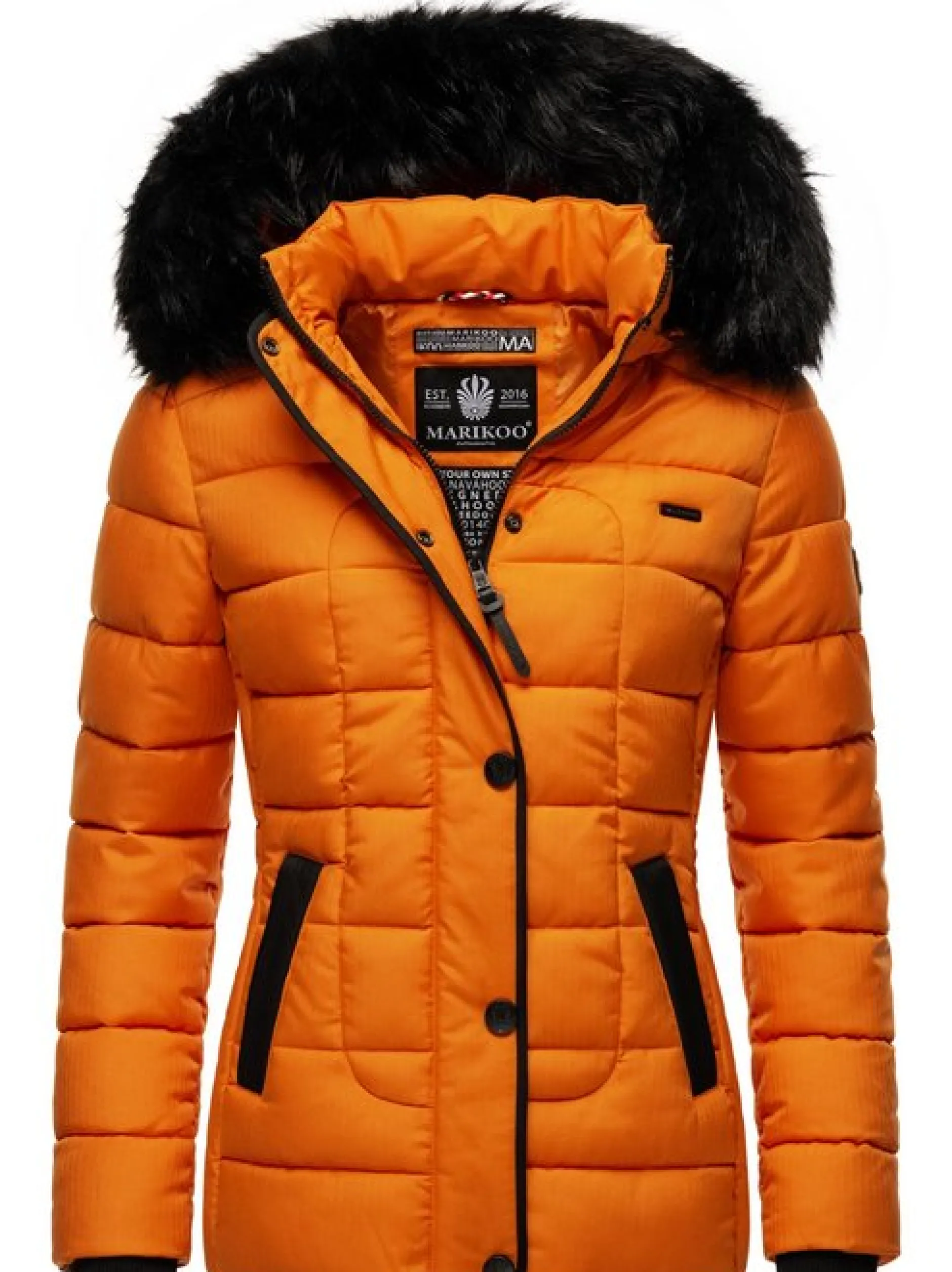Marikoo Damen Winterjacke - Unique in orange