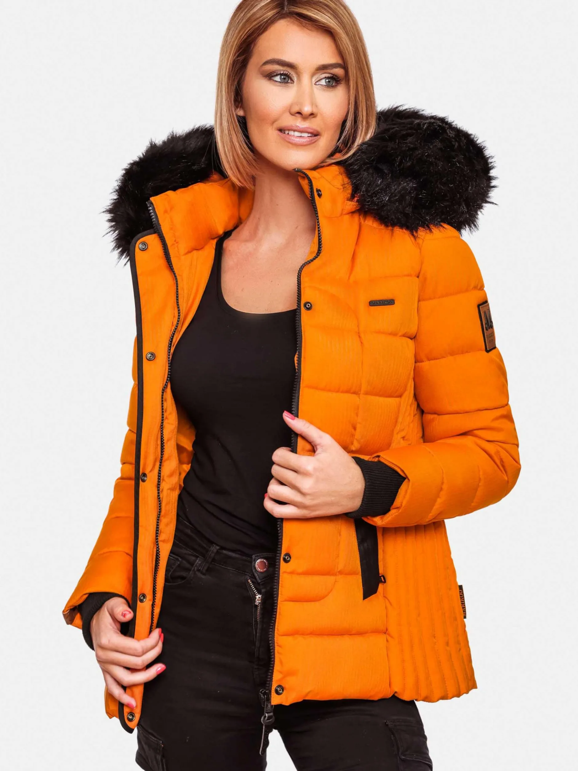 Marikoo Damen Winterjacke - Unique in orange