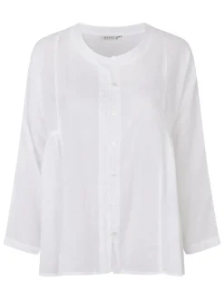 Masai Damen Bluse in weiß - Ausschnitt: Rundhals