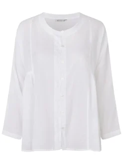 Masai Damen Bluse in weiß - Ausschnitt: Rundhals