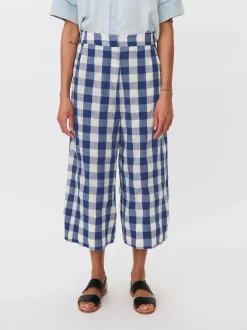 Masai Damen 3/4 Culotte in blau weiß