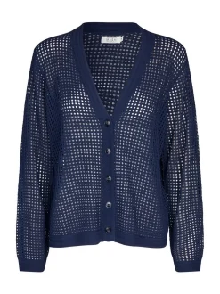Masai Damen Strickjacke in marine - Ärmel: langarm