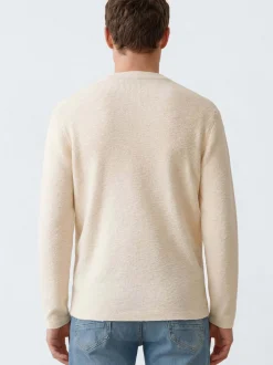 Mavi Herren Pullover in sand - Ausschnitt: Rundhals