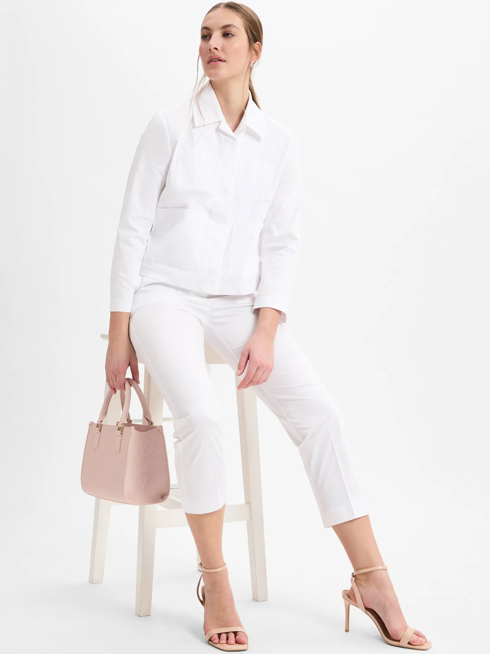 MAX&Co. Damen Röhrenhose - Heller in weiß