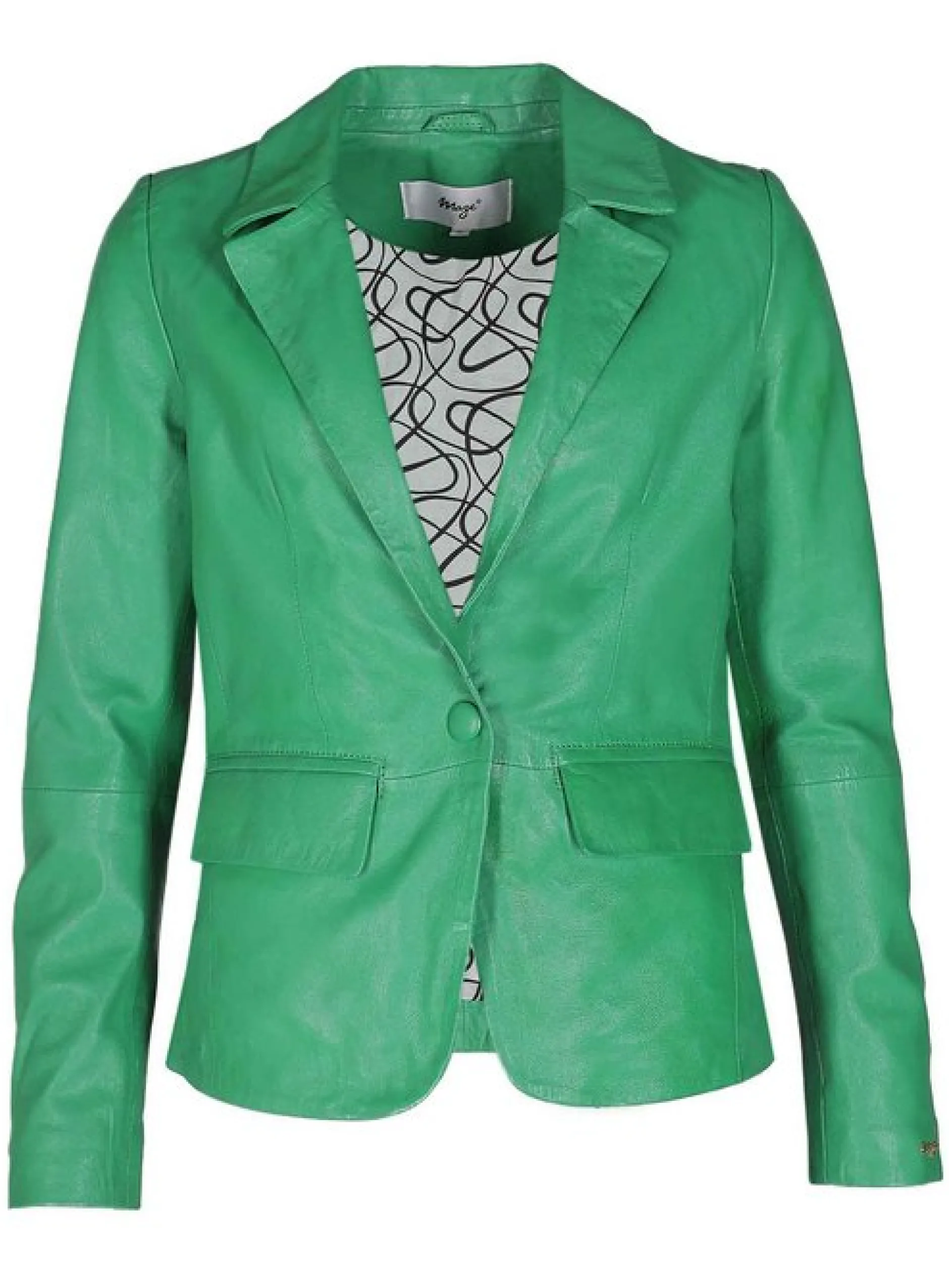 Maze Damen Lederblazer in grün