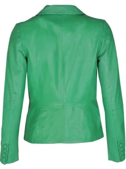 Maze Damen Lederblazer in grün