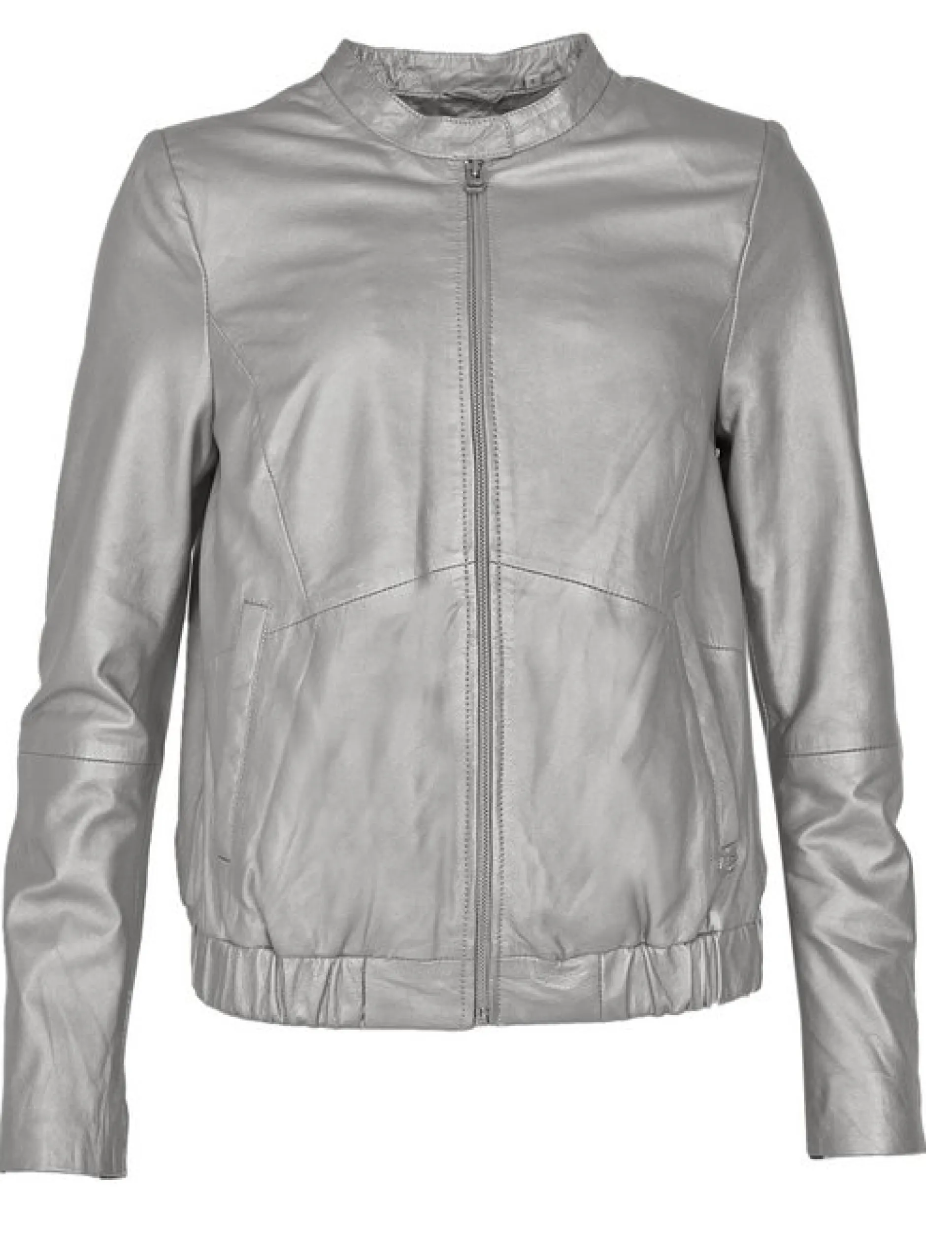 Maze Damen Lederblouson in silber