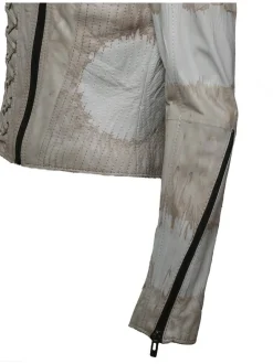 Maze Damen Lederjacke in beige