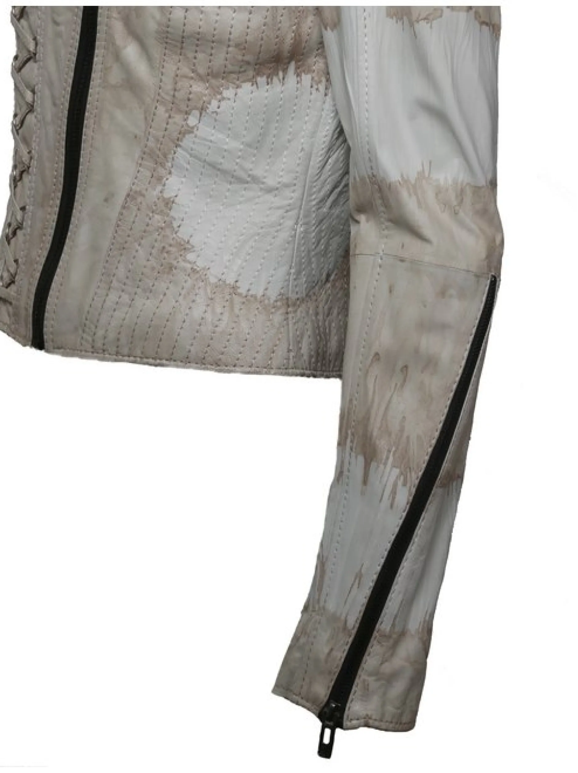 Maze Damen Lederjacke in beige